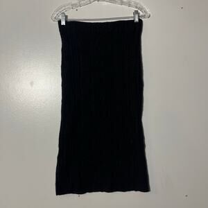 Lauren Ralph Lauren Long Black Form Fitted Cable Knit‎ Skirt Women’s Size XS